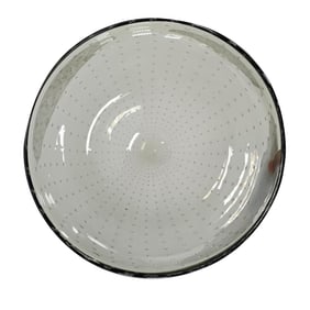 Attrib. Vicke Lindstrand, Mid-Century Modern Smoked Art Glass Bowl with Controlled Bubble Pattern