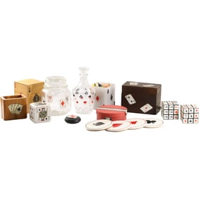 Estate Grouping of Assorted Vintage "Playing Cards" Barware Accessories SEE PICTURES