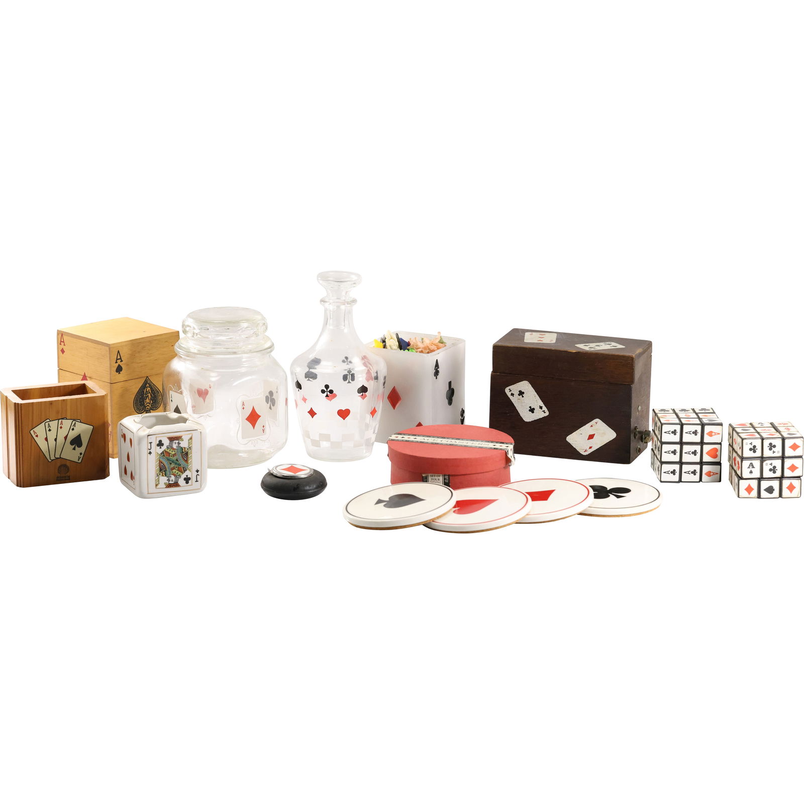 Estate Grouping of Assorted Vintage "Playing Cards" Barware Accessories SEE PICTURES (1 of 11)
