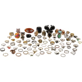 75+ Costume Jewelry Rings - Assorted Variety - See Pictures