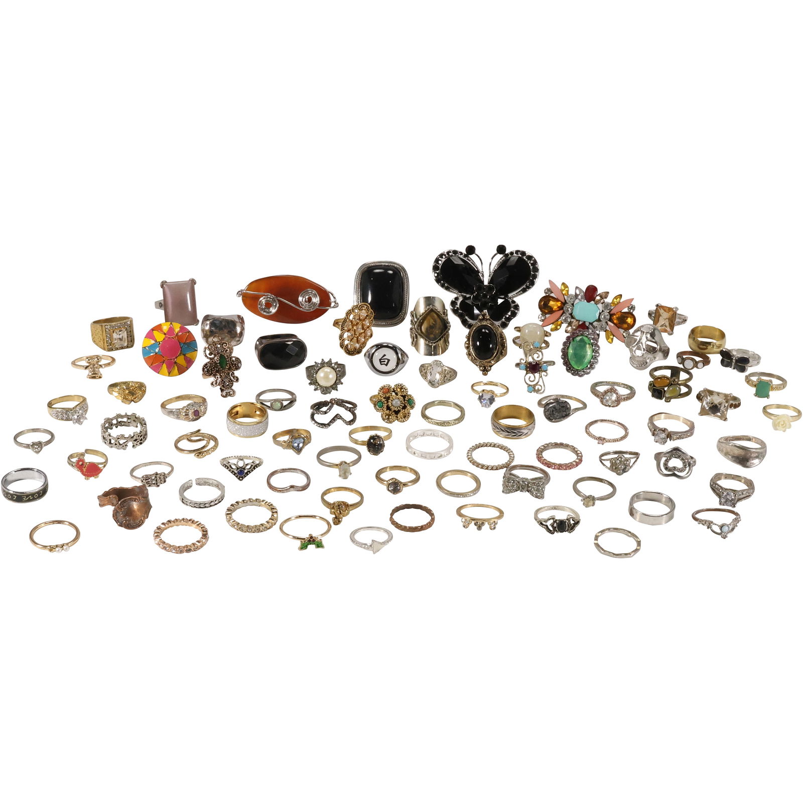 75+ Costume Jewelry Rings - Assorted Variety - See Pictures (1 of 20)