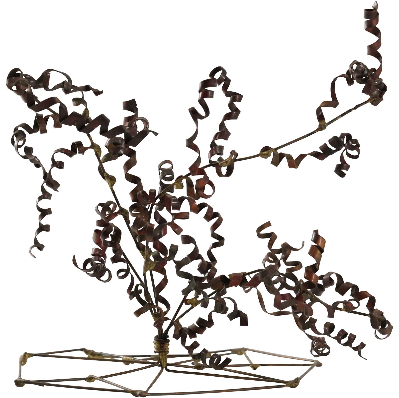 Mid-Century Modern Brutalist Copper Tree Sculpture 9 in. height x 9 in. wide (1 of 20)