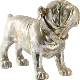 Cast Aluminum Alloy BULLDOG Figure Statue 8 in. height x 11 in. length