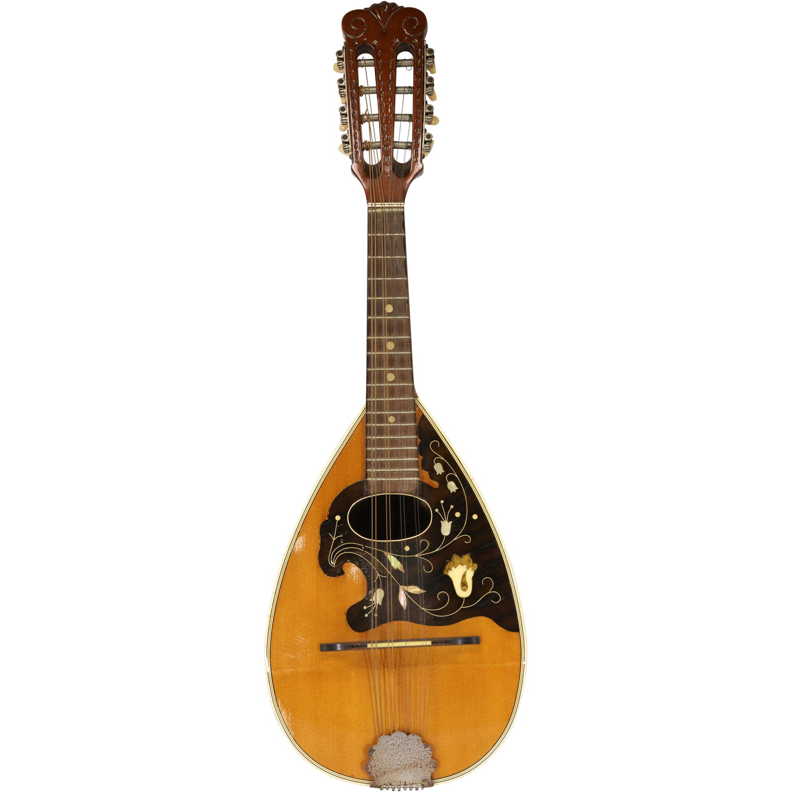 Vintage Cremona Bowl back Mandolin, Czechoslovakia with MOP Inlaid Design 25 in. length (1 of 20)