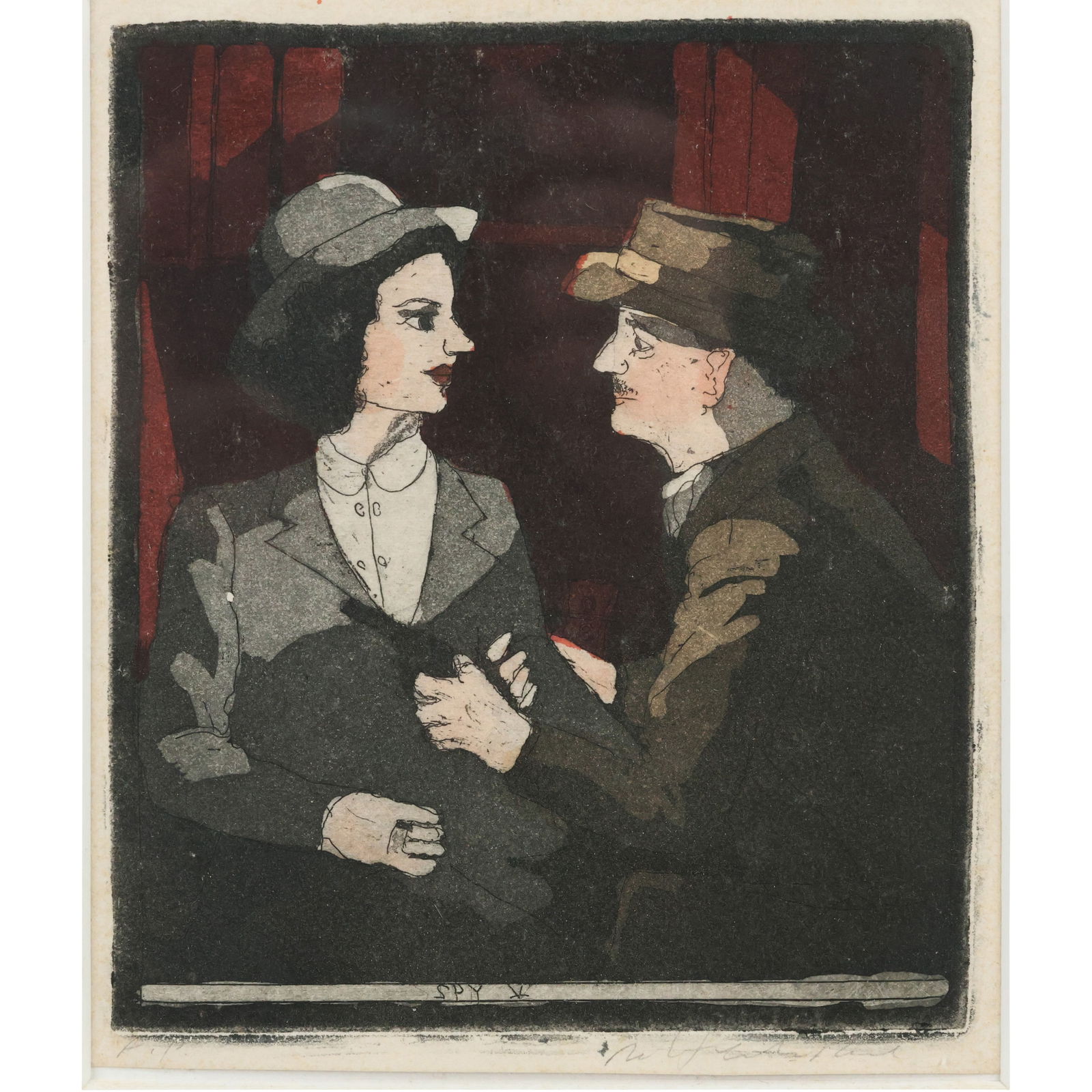 Robert Andrew Parker  "Spy V" Color Etching and Aquatint , Signed, Information on Verso (1 of 16)