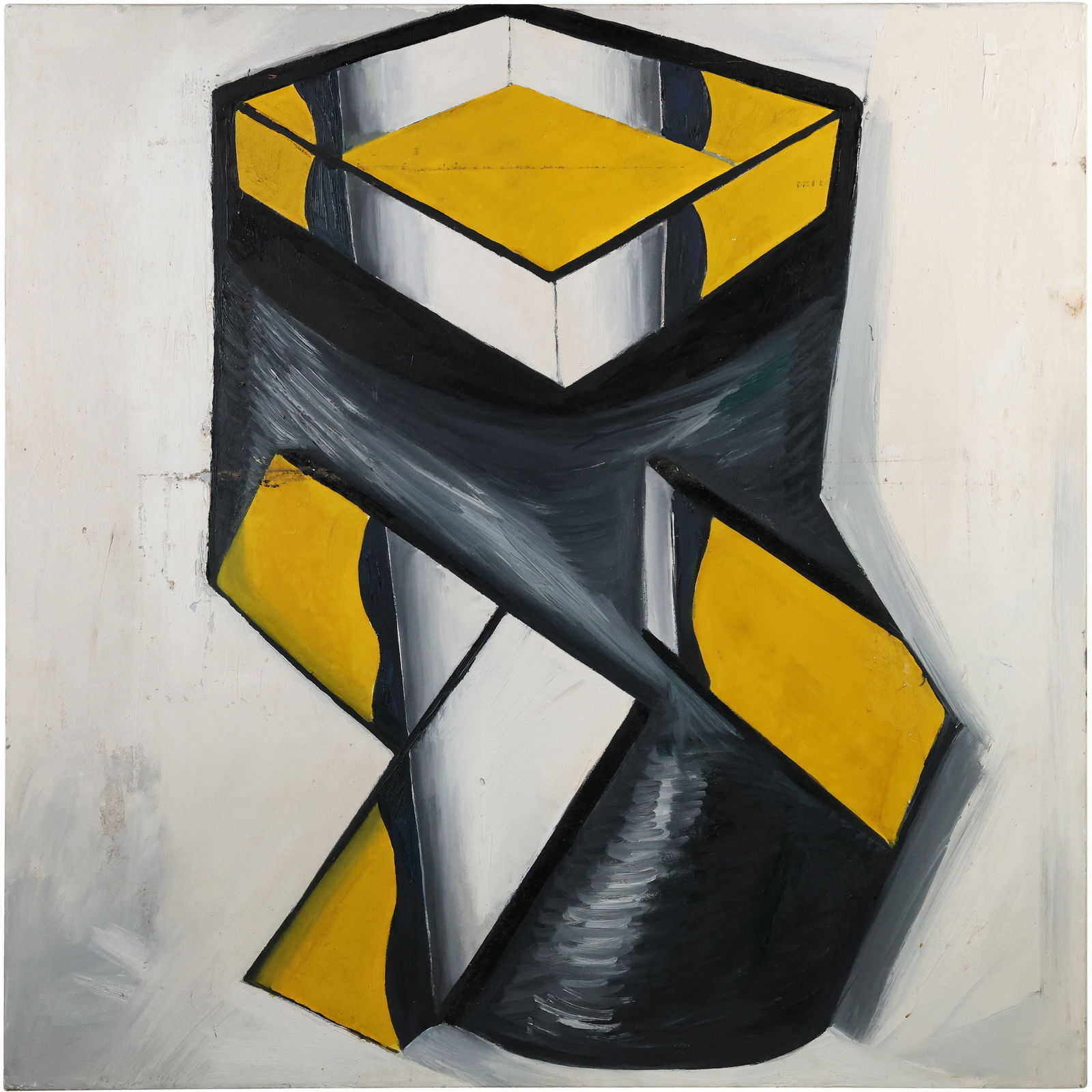 Will Mentor, b. 1958 American, Large Abstract Oil on Canvas Painting, Dated 1983, Titled (1 of 20)