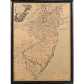 Framed Vintage Map: The Province of New Jersey