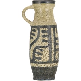 LAPID ISRAEL signed Sarah TALL TEXTURED LAVA GLAZE VASE 13 inches height x 7 in. wide