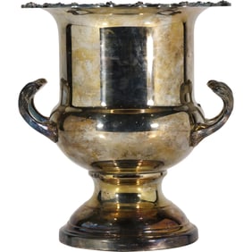 Silver Plate Classical Urn Champagne / Wine Cooler 10 in. height x 11 in. wide
