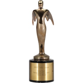 Kevin Powell Telly Award FGTV "Louvre Atlanta" 12 in. height, Bronze, Good Patina