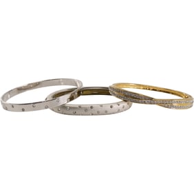 3 Assorted Fashion Bracelets with Swarovski Crystals - See Pictures