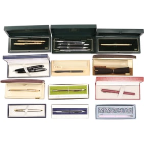 Estate Collection of Assorted Vintage Pens and Pen Sets - See Pictures
