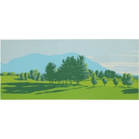 Robert Angeloch 1922-2011, Color Woodcut, Early Morning Second Fairway #36/50, Dated 1978