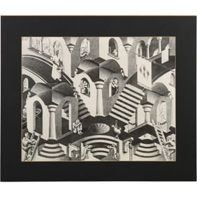 M. C. Escher (1898-1972) “Convex and Concave”, Print, Framed