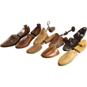 8 Assorted Vintage Wooden Shoe Form Stretchers - Various Styles, Various Sizes - See Pictures