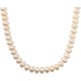 .925 Sterling Single Strand Genuine South Seas Pearls with .925 Sterling Clasp 20 in. x 3/8 in.