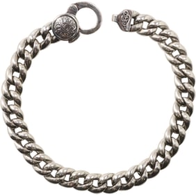 .925 Sterling Silver 38.3 grams Men's Heavy Large Cuban Curb Link Bracelet 8 1/2 in. x 5/8 in.
