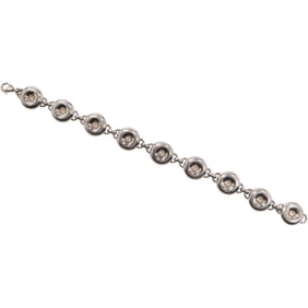 .925 Sterling Silver Donut Design Liks Bracelet, weighs 31.9 grams