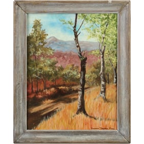Barbara Terpstra [1937-2020], Oil Painting Autumn Woodland Landscape, Signed and Framed