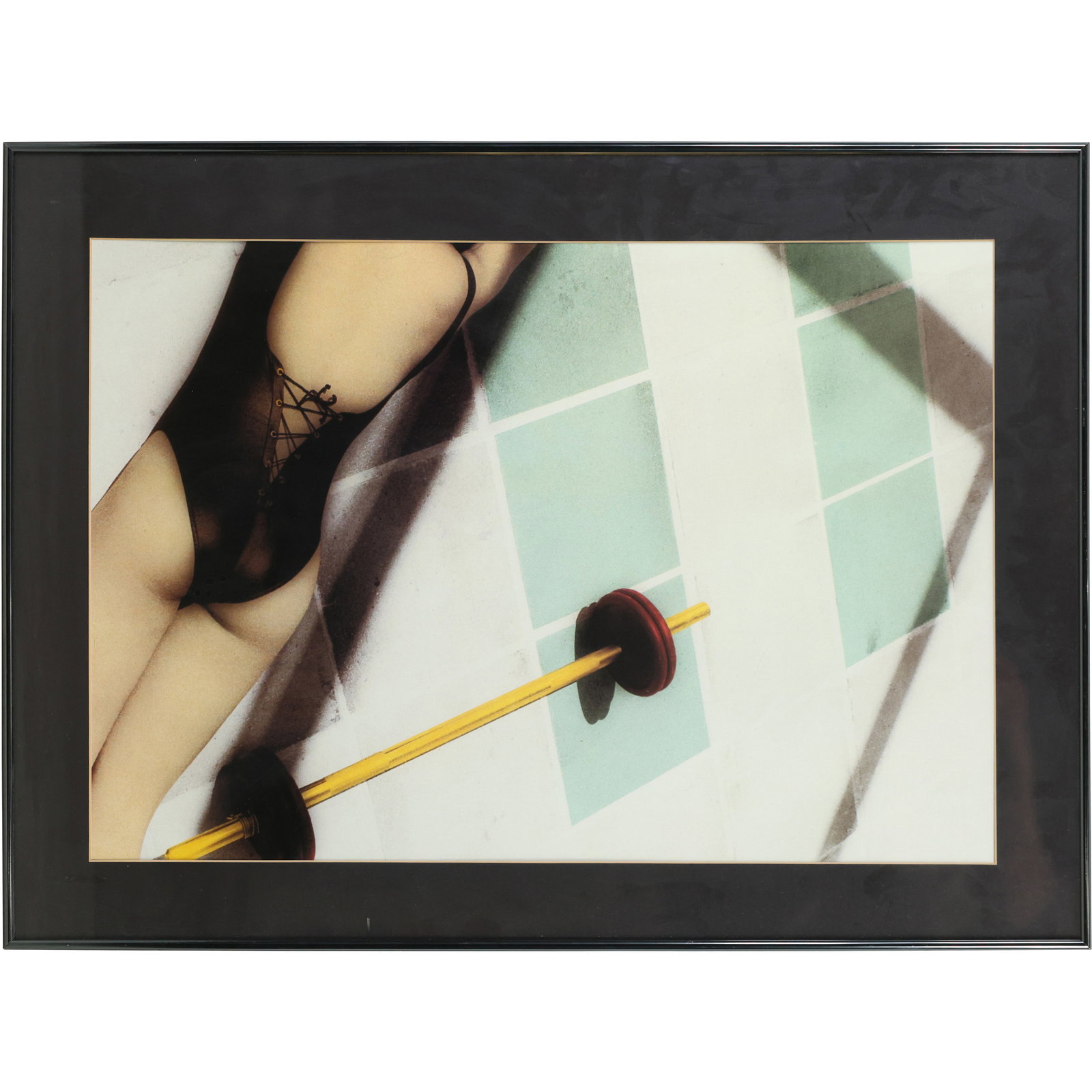 Framed Decorative Print Poster, Woman on a Gym Floor, Framed 31 in. x 23 in. (1 of 13)