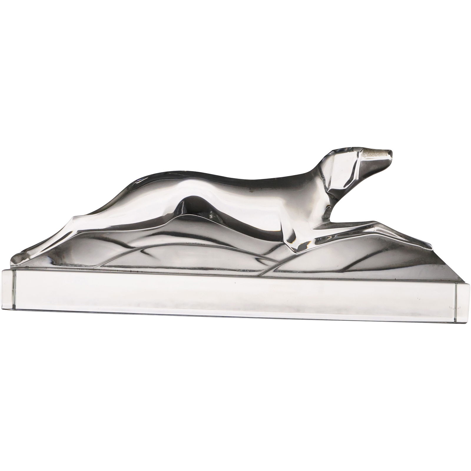 Signed Baccarat Greyhound Dog Crystal Glass Figural Paperweight (1 of 8)