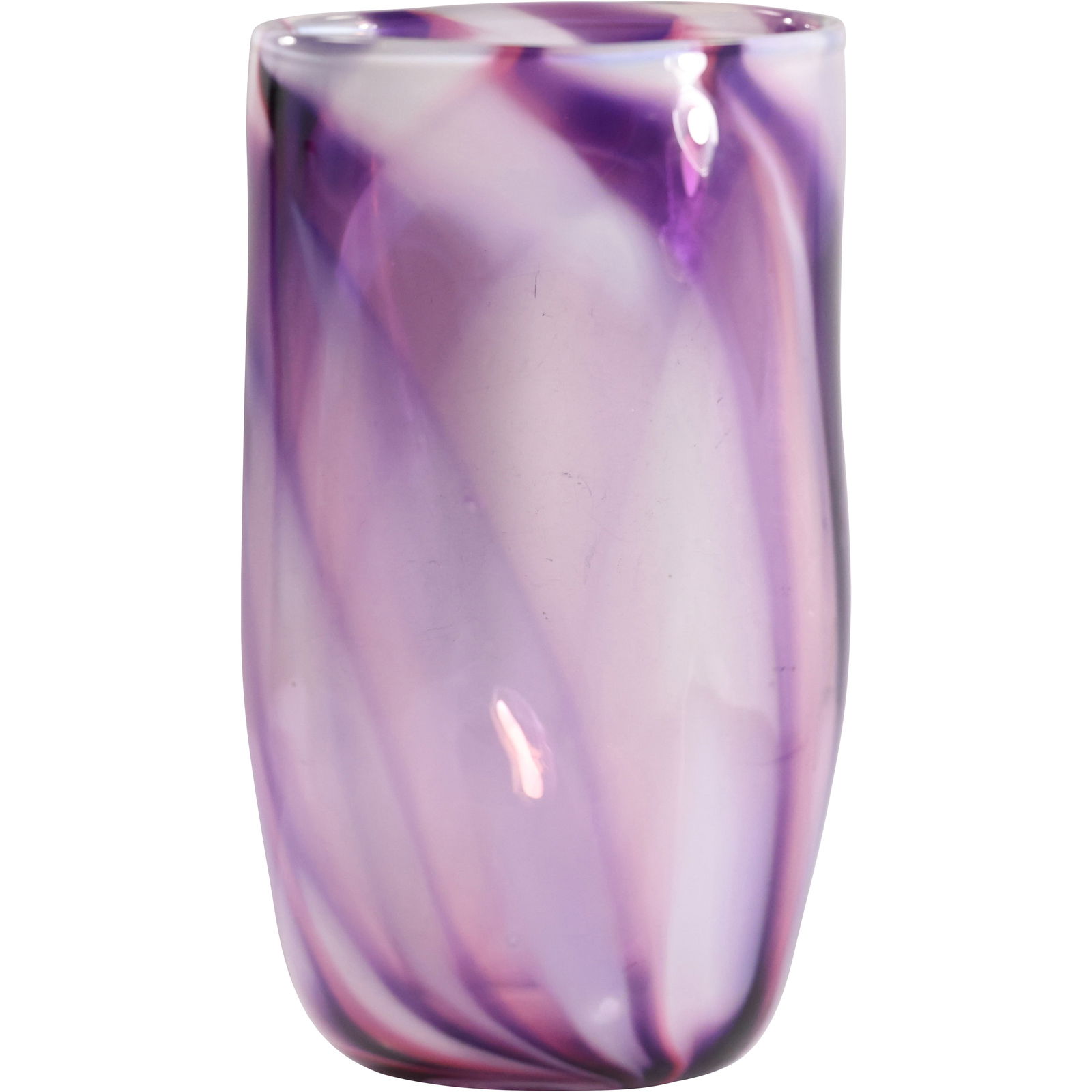 Large Purple Amethyst Swirl Art Glass Vase 11 inches height x 7 in. wide (1 of 20)