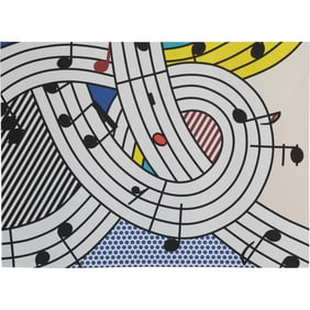 Print "Composition II" by Roy Lichtenstein, created in 1996, Signed and Numbered 32/150