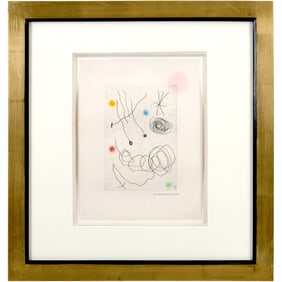 Joan Miro (French, 1892-1983) Aquatint Etching Undated; imprinted at lower right margin “Eau-Forte