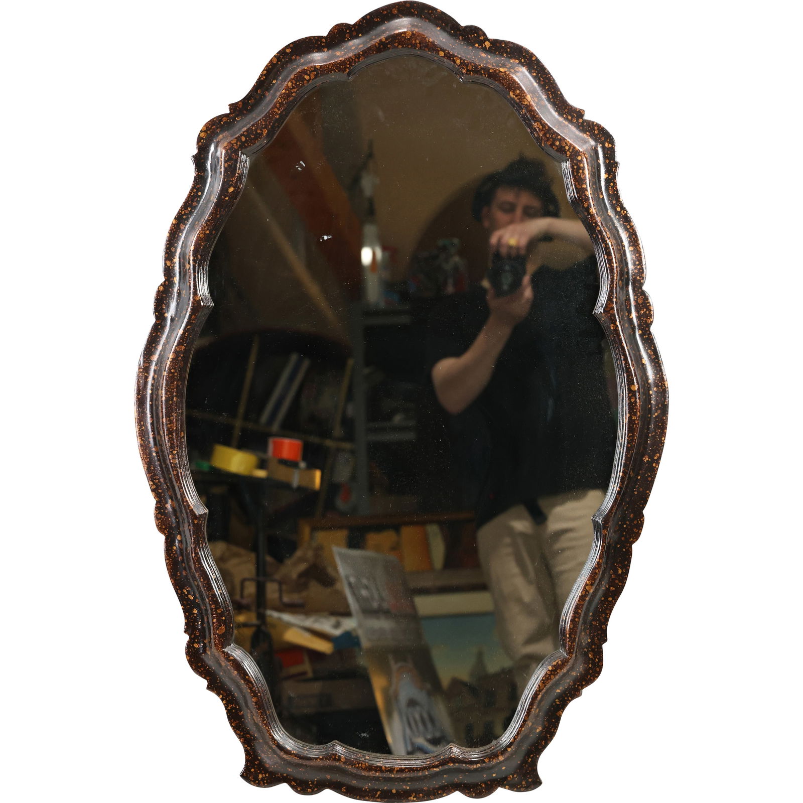 Faux Tortoise Shell 1976 Framed Mirror 39 in. x 25 in. (1 of 18)