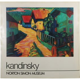 KANDINSKY RARE 1982 LITHOGRAPH PRINT POSTER " STREET IN MURNAU WITH WOMAN "