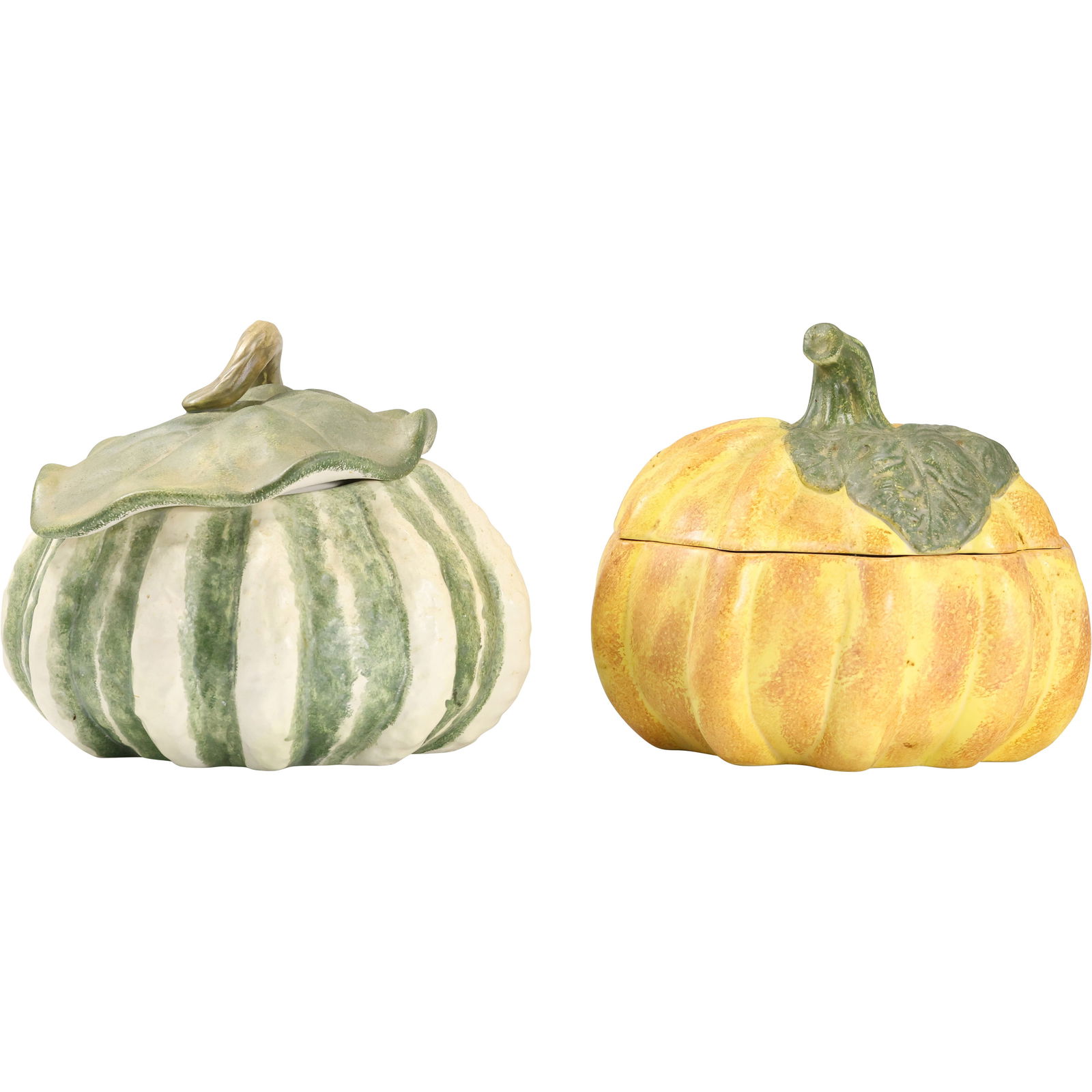 Seymour Mann [2] Ceramic Covered Pumpkin Bowls 8 in. height x 10 in. wide (1 of 20)
