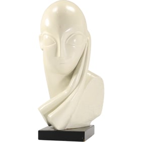 1961 AUSTIN PRODUCTIONS CONSTANTIN BRANCUSI MADEMOISELLE POGANY 18" SCULPTURE