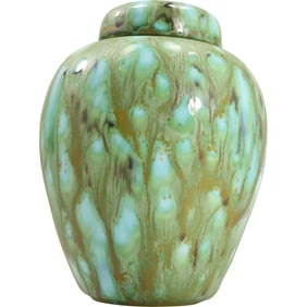 Mid-Century Modern MCM Pottery Vase, Jar with Lid Signed "Beth Salini 1970"