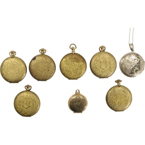 8 Vintage Pocket Watch Cases - See Pictures