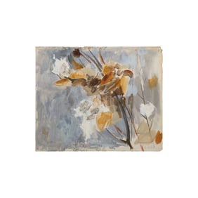 Robert Angeloch, Signed Watercolor Painting on Paper Impressionist Botanical Floral Study