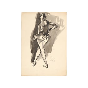 Robert Angeloch, Unsigned Watercolor Painting, "Freddy DePolo", Dancer