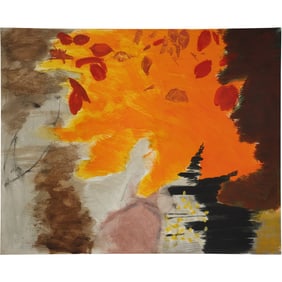 Robert Angeloch, Unsigned, Watercolor Painting on Paper, Sunset Landscape