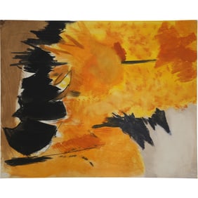 Robert Angeloch, Unsigned, Watercolor Painting on Paper, Autumn Landscape