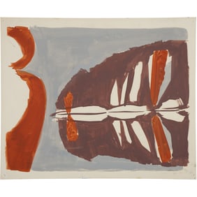 Robert Angeloch, Unsigned, Watercolor Painting on Paper, Abstract Modernism