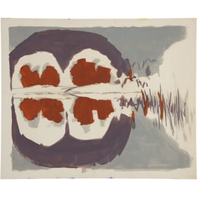 Robert Angeloch, Unsigned, Watercolor Painting on Paper, Abstract Modernism Landscape