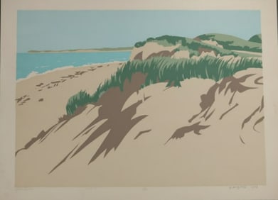 Robert Angeloch 1922-2011, Color Woodcut, Signed, Dated 1979, "Duck Harbor" #11/20, S#51