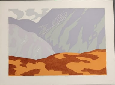 Robert Angeloch 1922-2011, Color Woodcut, Signed, Dated 1982, "Cuillin" #22/25, S#85