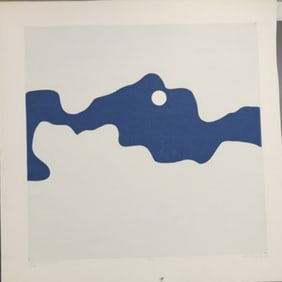 Robert Angeloch 1922-2011, Color Woodcut Signed, Dated 1976, "Clouds at Night" A/P