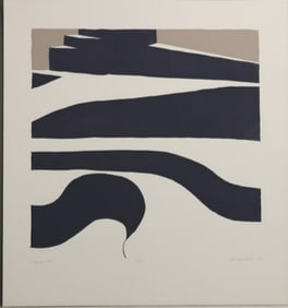Robert Angeloch 1922-2011, Color Woodcut, Signed, Dated 1979, "Opus 40", #5/10