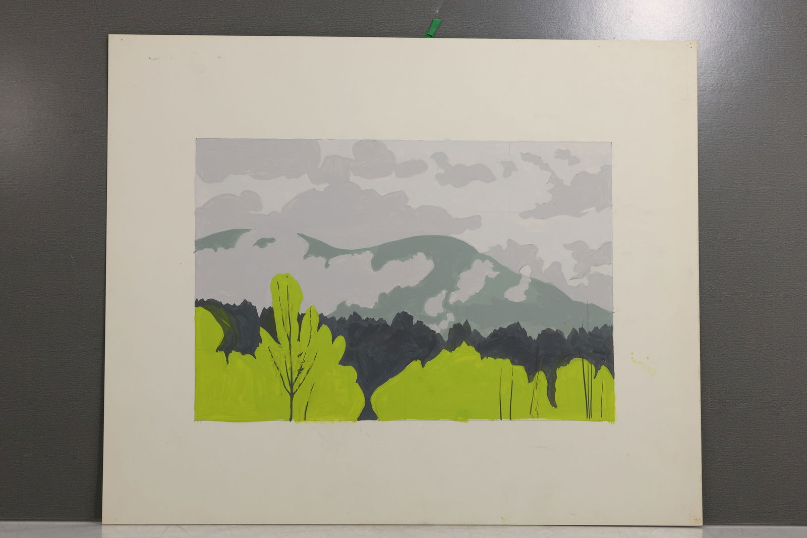 Robert Angeloch 1922-2011, Original Watercolor Painting Study for the Woodcut (1 of 15)