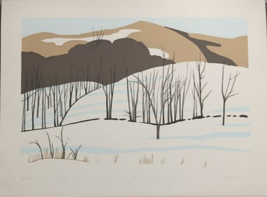 Robert Angeloch 1922-2011, Color Woodcut, Signed, Dated 1988, "Halcott" #12/20, S#59