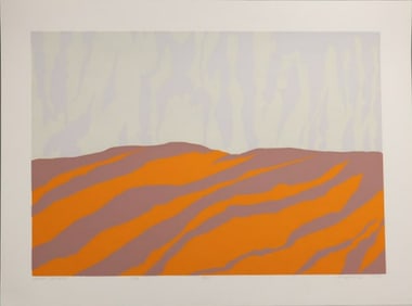 Robert Angeloch 1922-2011, Color Woodcut, Signed, Dated 1982 "Above Ainort" #18/25, S#86