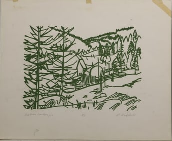 Robert Angeloch 1922-2011, Lithograph on Paper, "Austrian Landscape", #3/5, P#36
