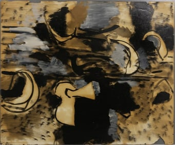 Robert Angeloch 1922-2011, Watercolor Painting on Paper, Unsigned, Mushrooms in Landscape