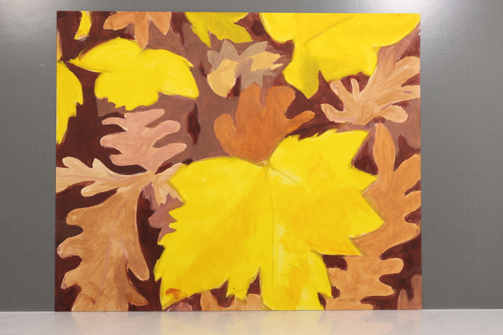 Robert Angeloch 1922-2011, Oil Painting on Board, Signed, Dated 1982, Autumn Leaves (1 of 15)